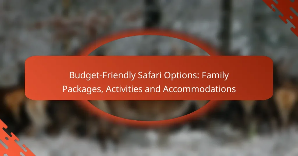 Budget-Friendly Safari Options: Family Packages, Activities and Accommodations
