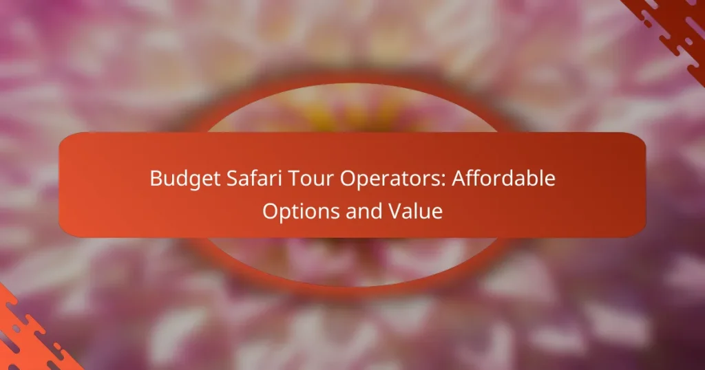 Budget Safari Tour Operators: Affordable Options and Value