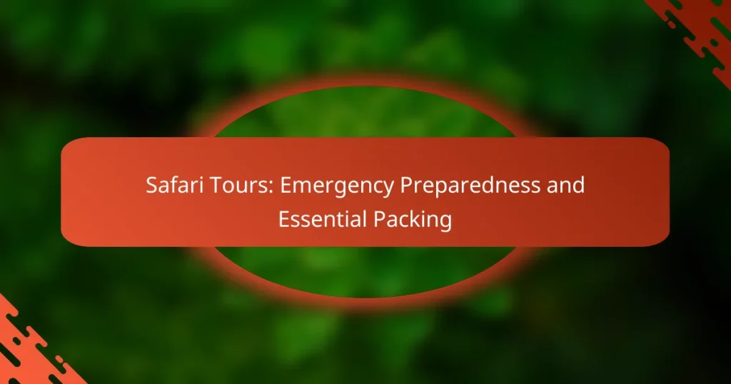 Safari Tours: Emergency Preparedness and Essential Packing