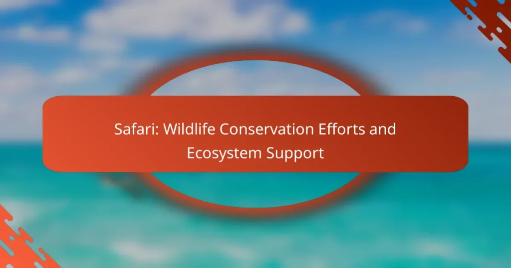 Safari: Wildlife Conservation Efforts and Ecosystem Support